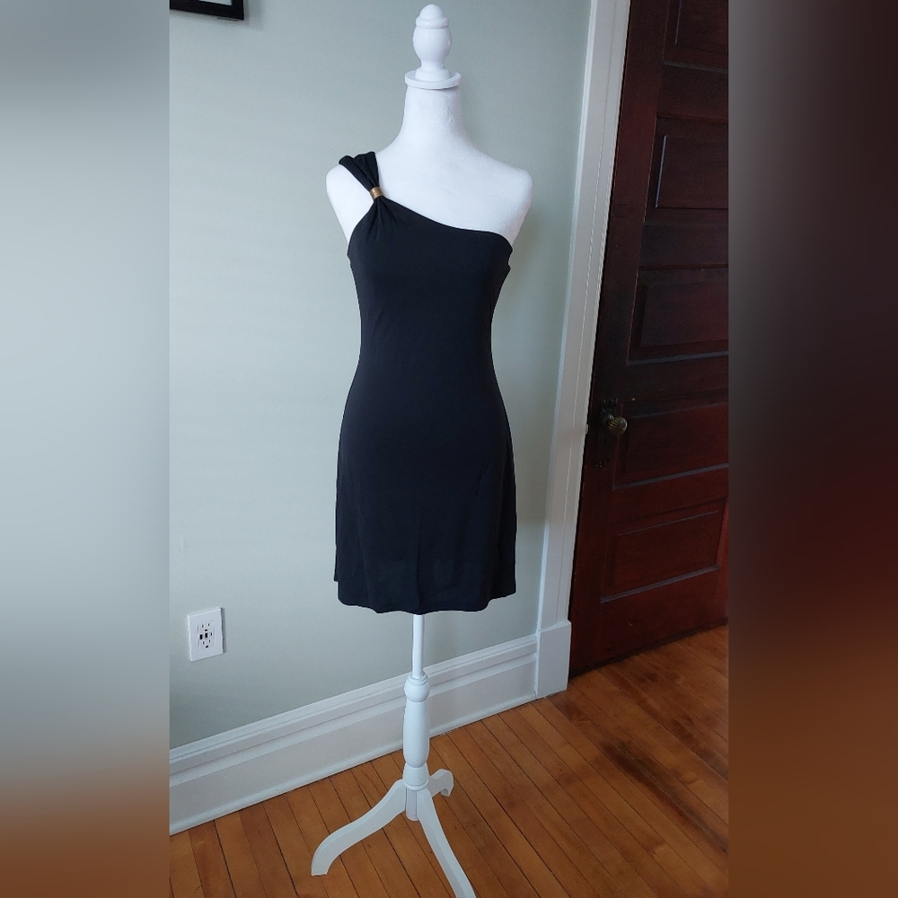 Express one shoulder little black dress